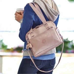 Kipling Felicity Rose Gold Nylon Shoulder Bag